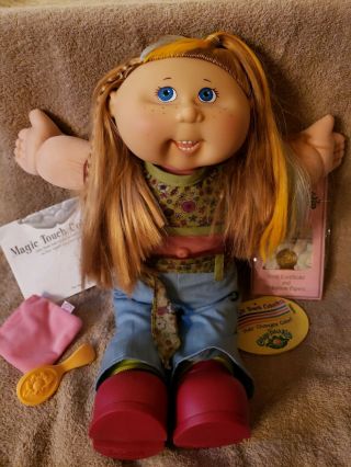 Cabbage Patch Kids Pa Magic Touch Color Brown Silk Blue Freckles Lilian Ruby