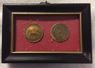 1861 Confederate States Of America Half Dollar Coin Token Fantasy Csa And Seal