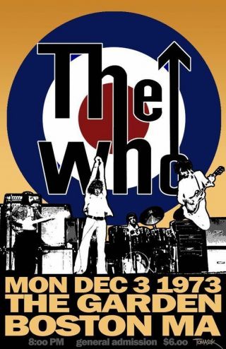 The Who And Pink Floyd Concert Poster Print A4 Size