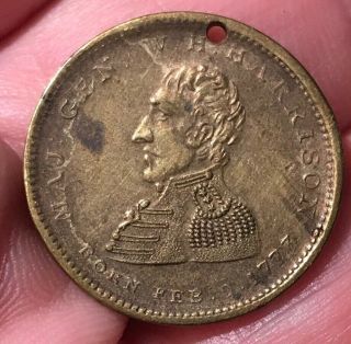 William H Harrison Political Campaign Token The People’s Choice Cabin 1840
