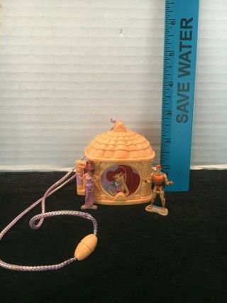 Disney " Hercules " Polly Pocket Necklace Playset " Once Upon A Time " 1990