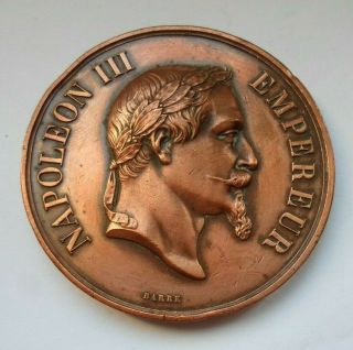 Napoleon Iii / Medicine 1866 Cholera Epidemic French Second Empire Medal