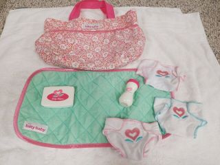 American Girl Bitty Baby 2011 Floral Diaper Bag W 