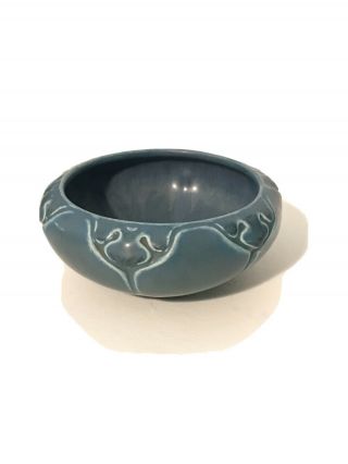 Rookwood 2098 Matte Blue Arts And Crafts Style Bowl From 1921