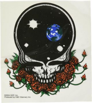 Clear Vinyl Decal Sticker The Grateful Dead Skull And Roses