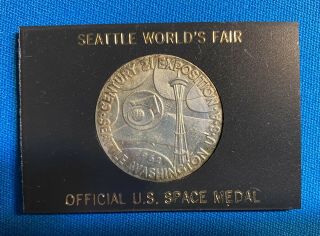 1962 Century 21 Seattle World’s Fair Commemorative Silver Medal Space Age 3