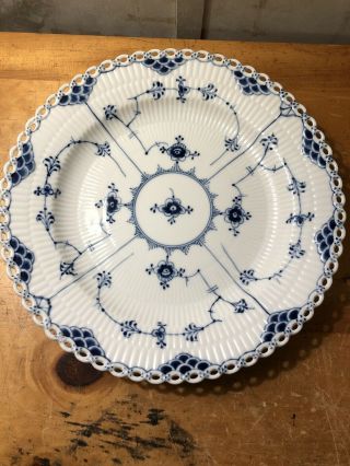 Royal Copenhagen Blue Fluted Full Lace Dinner Plate 1084