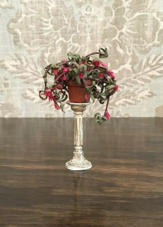 1/12 Dollhouse Miniature Potted Plant On Stand