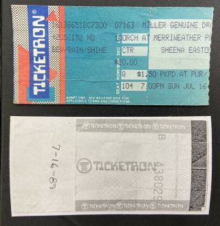 Sheena Easton 1989 Concert Ticket Stub