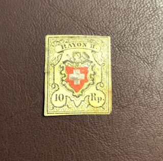 Switzerland Stamp Sc 8 (1850) Cat $160