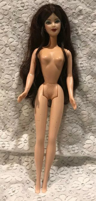 NUDE BARBIE DOLL MATTEL BIRTHSTONE MAY EMERALD MACKIE FACE DOLL FOR OOAK 2
