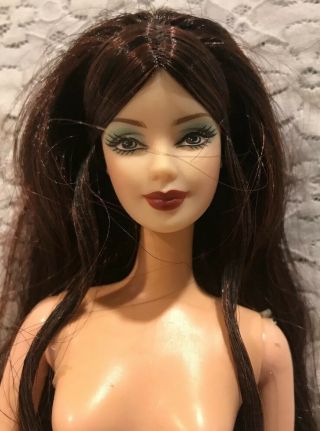 NUDE BARBIE DOLL MATTEL BIRTHSTONE MAY EMERALD MACKIE FACE DOLL FOR OOAK 3