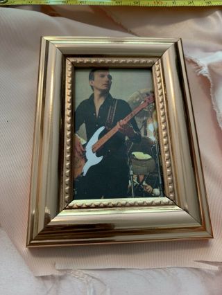 Queen Small Framed Picture Famed John Deacon Bass Guitar Rock Group 4 Fans Love