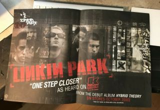Linkin Park " One Step Closer " Promo Poster October 2000 Hybrid Theory Krock