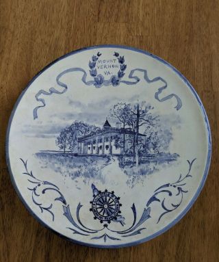 Historical Plate Mount Vernon Daughters Of The American Revolution 1896 Blue