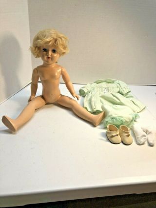 Vintage Toni P - 91 Hard Plastic 17 Inch Blond Hair Doll By Ideal
