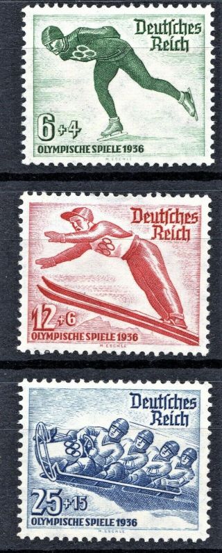 Germany - 1935 Winter Olympics - Full Set - Never Hinged - Scan,  Pic
