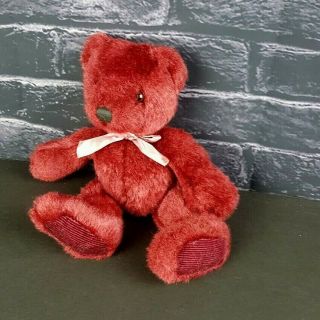 Russ Berrie Bears From The Past Plush Rhapsody Burgundy Teddy Bear 10 " Stuffed