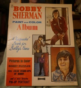 Vintage 1971 Bobby Sherman Paint And Color Book