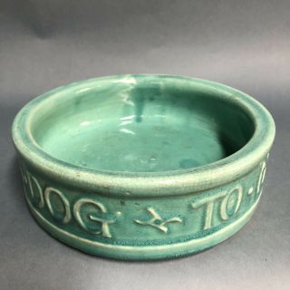 Vintage Mccoy Pottery Feeding Bowl Dish To Man 