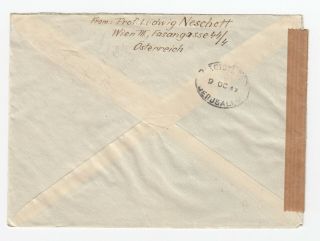 Austria Old Airmail Registered Cover sent to Jerusalem Palestine Censor 1947 2