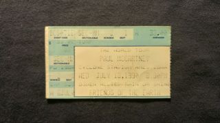 Paul Mccartney Concert Ticket Stub 7/18/1990 Ames,  Ia