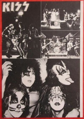 Kiss Gene Simmons Paul Stanley Ace Frehley Peter 1975 Clipping Japan Os 10o