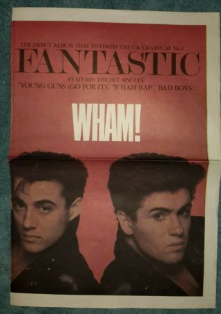 Vintage Wham Debut Album Advert 1983 George Michael