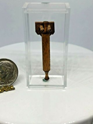 Dollhouse Miniature Artisan Signed Vintage Kitchen Wall Hanging Rolling Pin 1:12