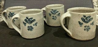 Nicholas Mosse Pottery/stoneware Mugs Blue/gray Bird/leaf/flower Pattern Retired