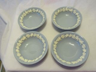 Wedgwood Queensware Cream On Lavender Coupe Cereal Bowl - Set Of 4