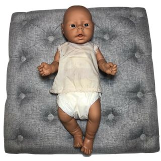 Vintage Newborn Baby Girl Blue Eyes Doll Anatomically Correct Realistic 18”