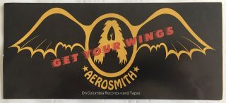 1974 Aerosmith Promo Bumper Sticker “get Your Wings” 9”x4”