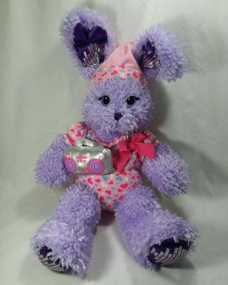Build A Bear Babw Purple Jammin Bunny Rabbit 20 " Plush With Boombox Radio