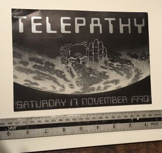 Acid House Rave Flyers Telepathy Expand Your Mind November 17th 1990