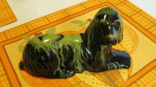 Blue Mountain Pottery Canada Rare Chartreuse Glazed Dog
