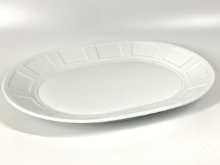 Rare Bernardaud Naxos Oval Serving Tray Platter Plate France White Htf 13x10”