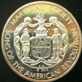 1976 Maryland Bi - Centennial Silver Medal Signers Of Declaration