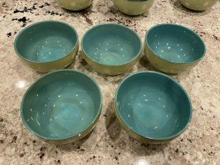 Southern Living At Home Gail Pittman Provence Green Polka Dot 5 Cereal Bowls