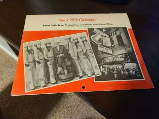 Ernest Tubb,  Pete Mitchell,  & Don Mills Signed Record Shop 1976 Calendar