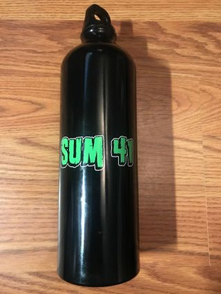 Sum 41 Aluminum Portable 10”drinking Bottle Green Skull Blink 182,  Good Charlotte