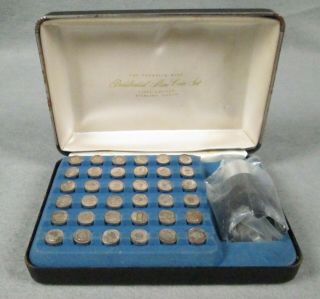 Franklin Presidential 36 Mini Coin Medal Sterling Set In Case Toning