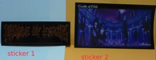 Cradle Of Filth Sticker Licensed Stickers Set Of 2 Nos Circa 2006 & 2007