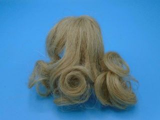 Antique French Cheveux Naturels Human Hair Doll Wig Small Sized Blonde
