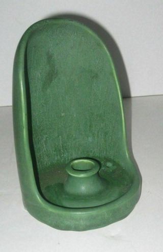 Matte Cucumber Green Hooded Chamber Stick By Hampshire Pottery Of Keene Nh.