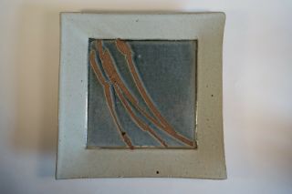 Vintage Charles Halling Studio Pottery Plate Wall Hanging Northfield,  Mn Signed