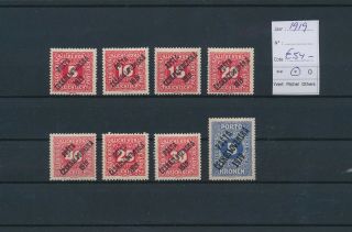Lm56135 Czechoslovakia 1919 Overprint Fine Lot Mh Cv 54 Eur