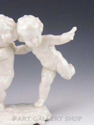 Hutschenreuther Germany Figurine PLAYING NUDE CHERUBS KIDS CUPID By Karl Tutter 3