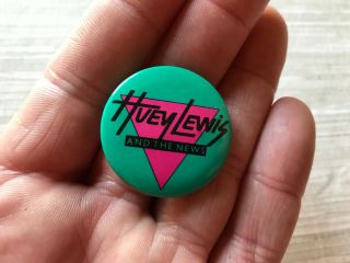 Vintage 1984 Huey Lewis And The News Hat Vest Pin Button