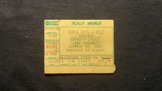 Twisted Sister Concert Ticket Stub 1/30/1986 Detroit,  Mi